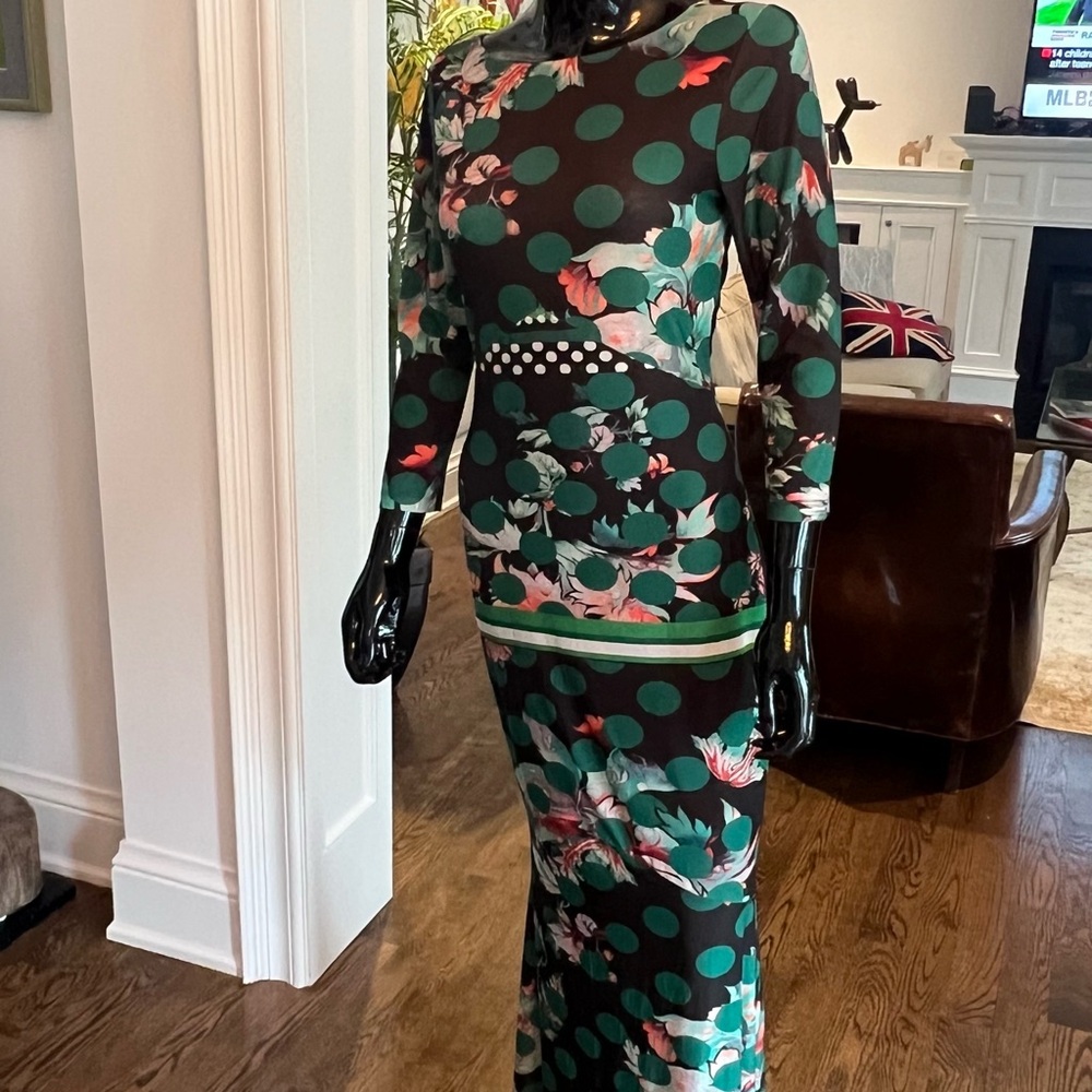Reversible Floral and Polka Dot Maxi Dress